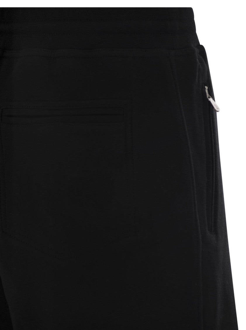 Brunello Cucinelli Double Fleece Bermuda Shorts In Cotton, Cashmere