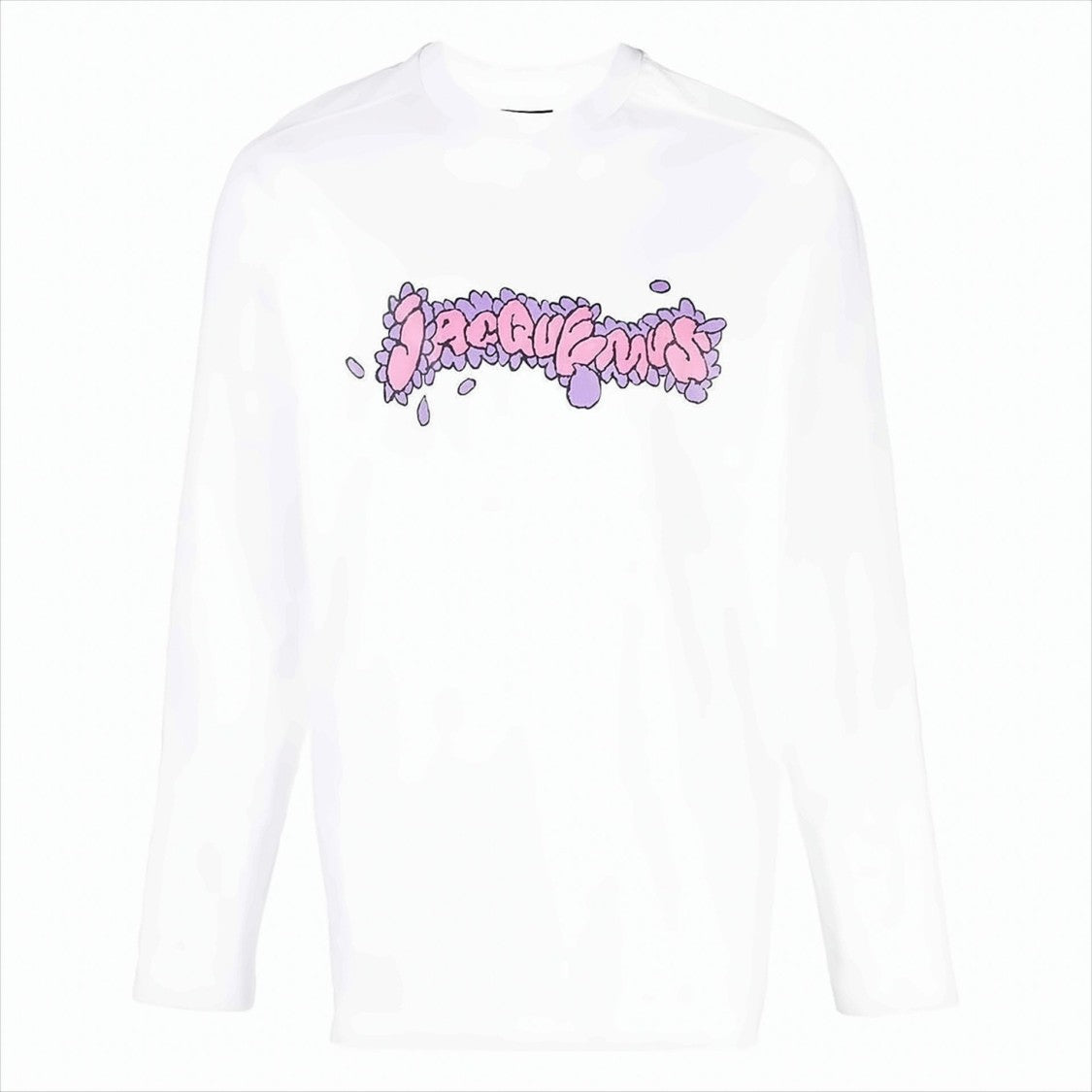 Jacquemus Long-Sleeve Cotton Tee With Graphic Daisy Print