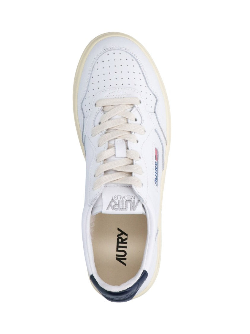 Autry White Medalist Leather Sneakers