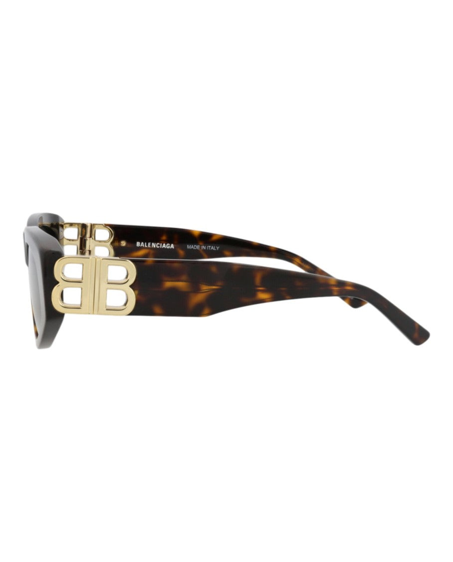 Balenciaga Cat Eye Acetate Sunglasses With Gold-Tone Logo Accent