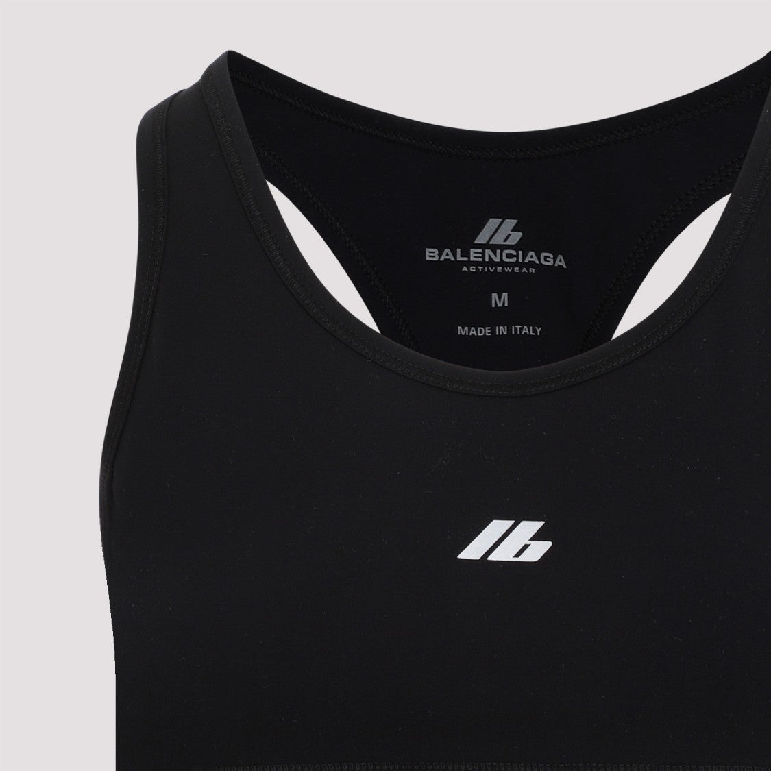 Balenciaga Black Reflective Sports Bra