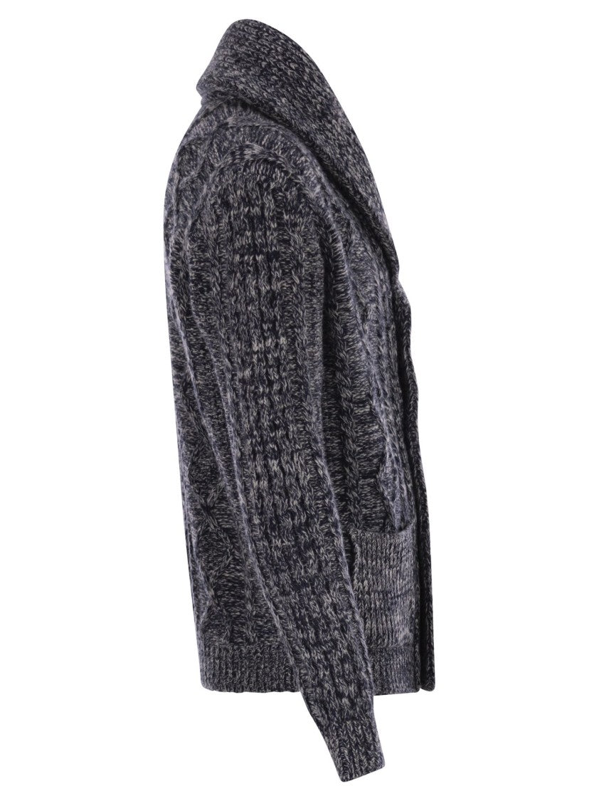 Rakki' Aran - Cardigan With Shawl Neckline