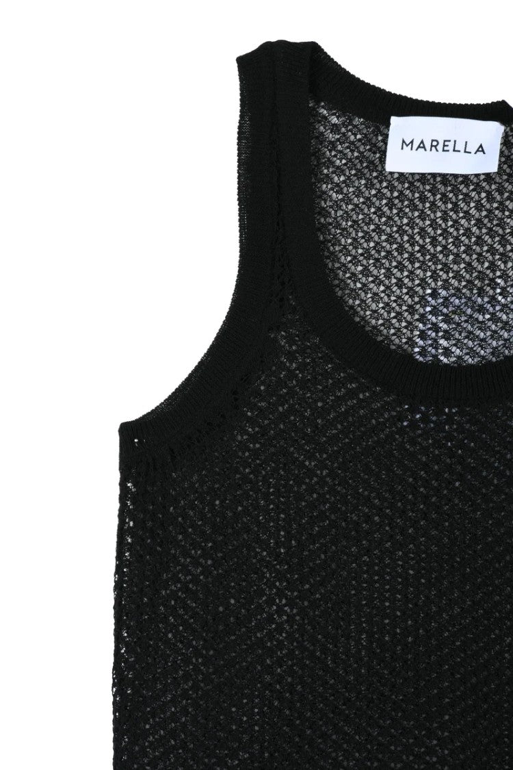 Marella Black Viscose Polyamide Top