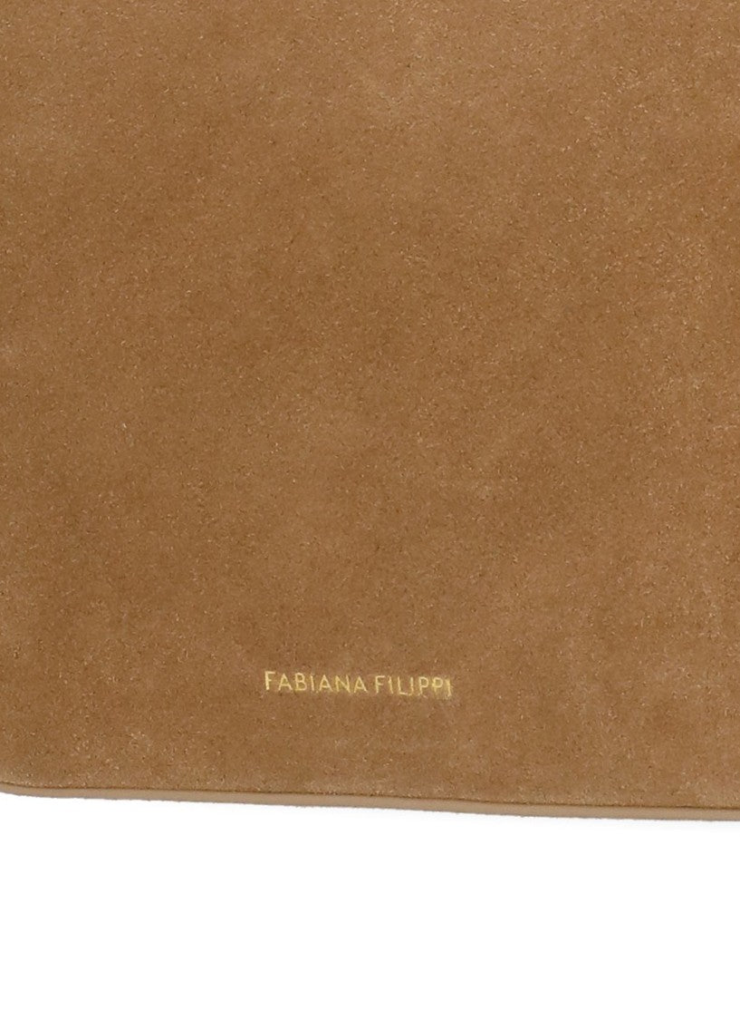 Fabiana Filippi Suede Leather Messenger Eclissi Bag With Adjustable Strap