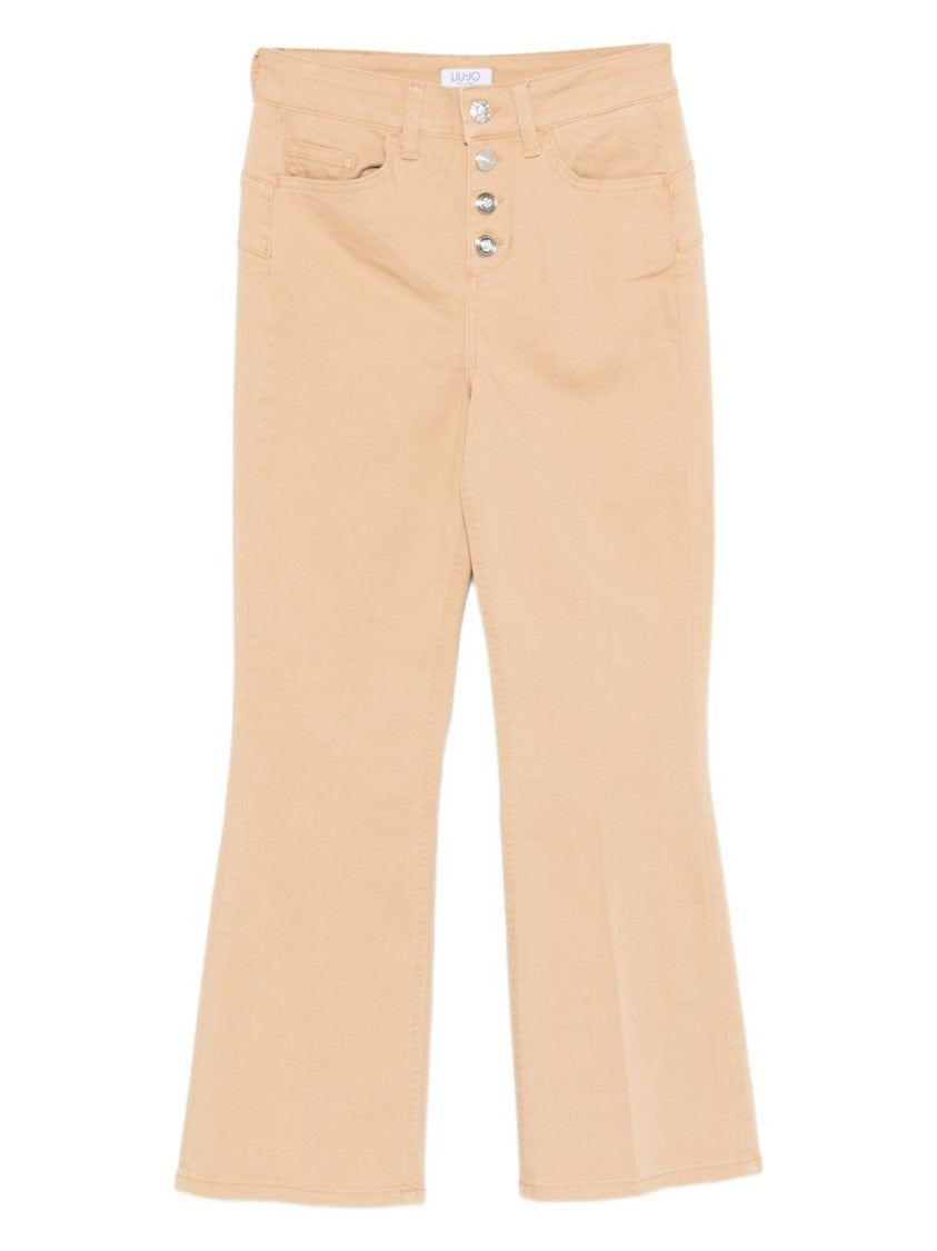 Liu Jo High-Rise Cropped Jeans With Flared Leg