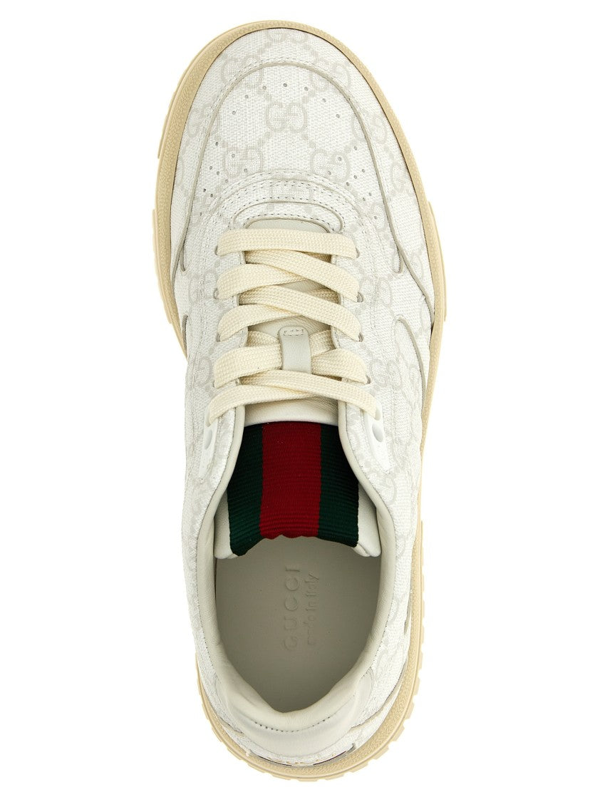 Gucci Two-Tone Gg Supreme Fabric Sneakers