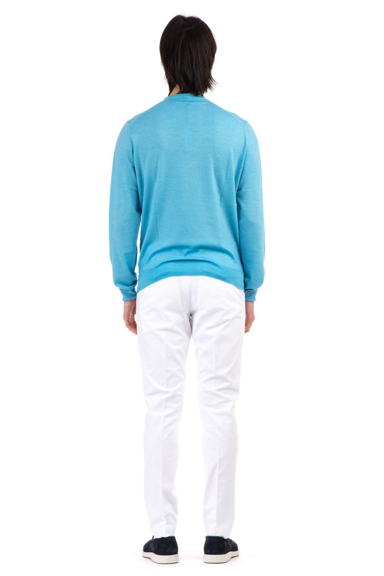 Drumohr Extrafine Super 140'S Watercolor Dye Wool Crewneck Sweater