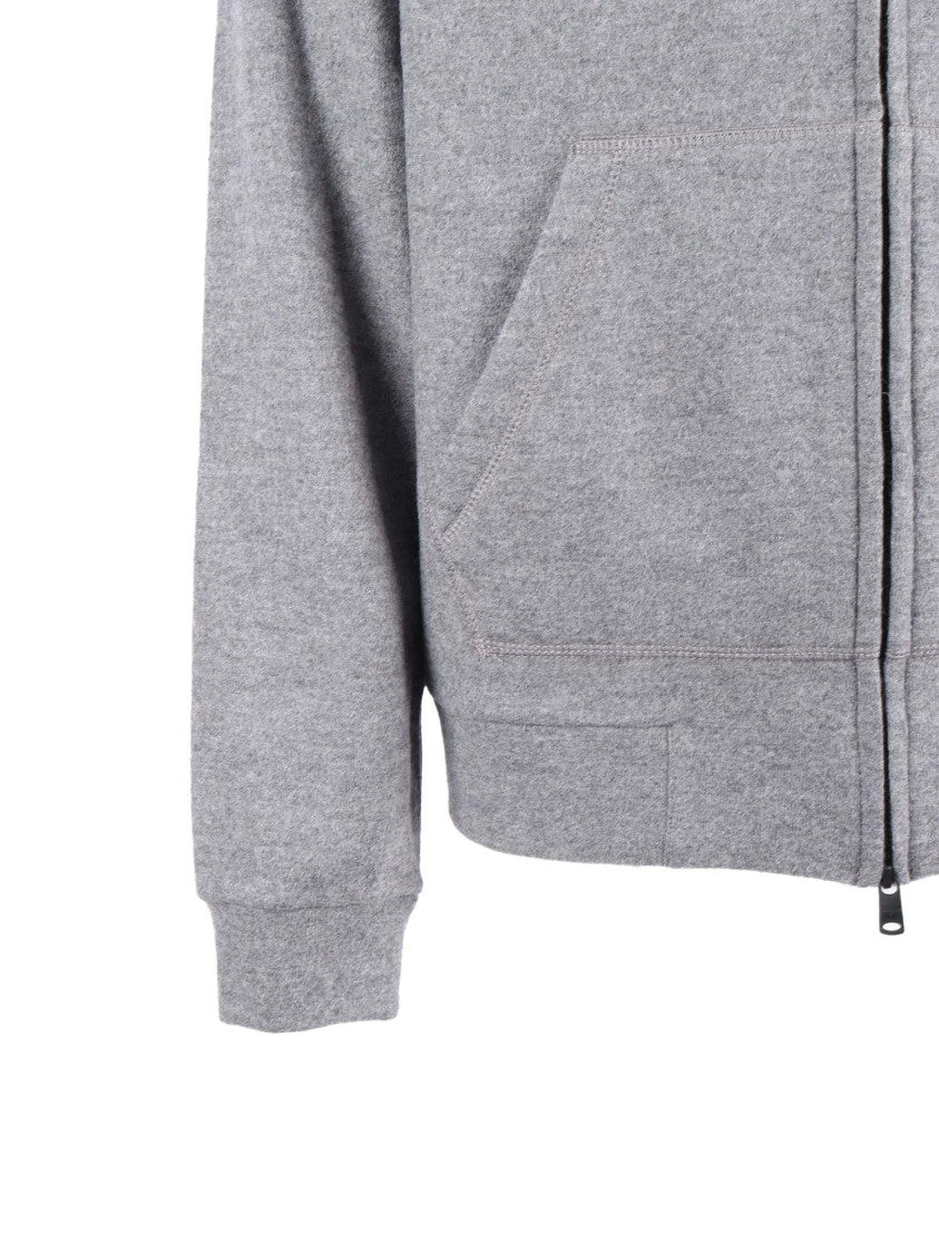 Circolo 1901 Heathered Wool Full Zip Hoodie