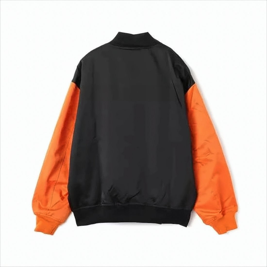 Nike Black Bomber Jacket With Bold Orange Sleeves