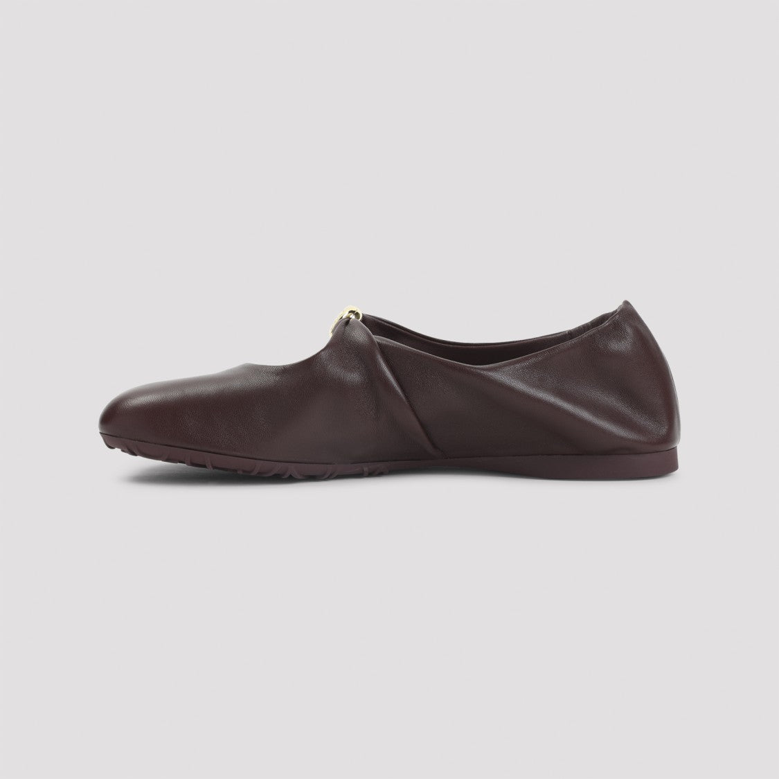 Loewe Pebble Soft Burgundy Lambskin Ballerinas