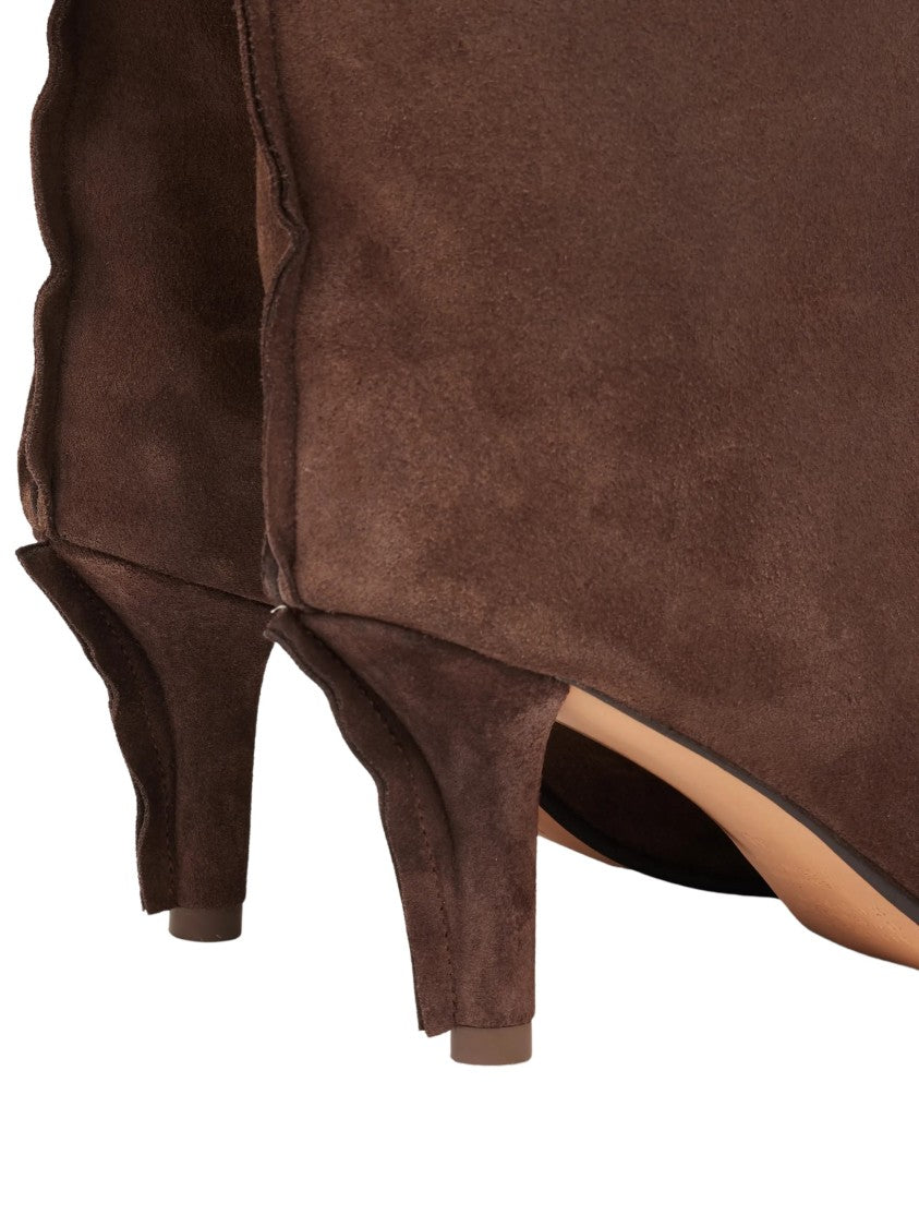 Mm6 By Maison Margiela Anatomic Kitten Heel Suede Boots