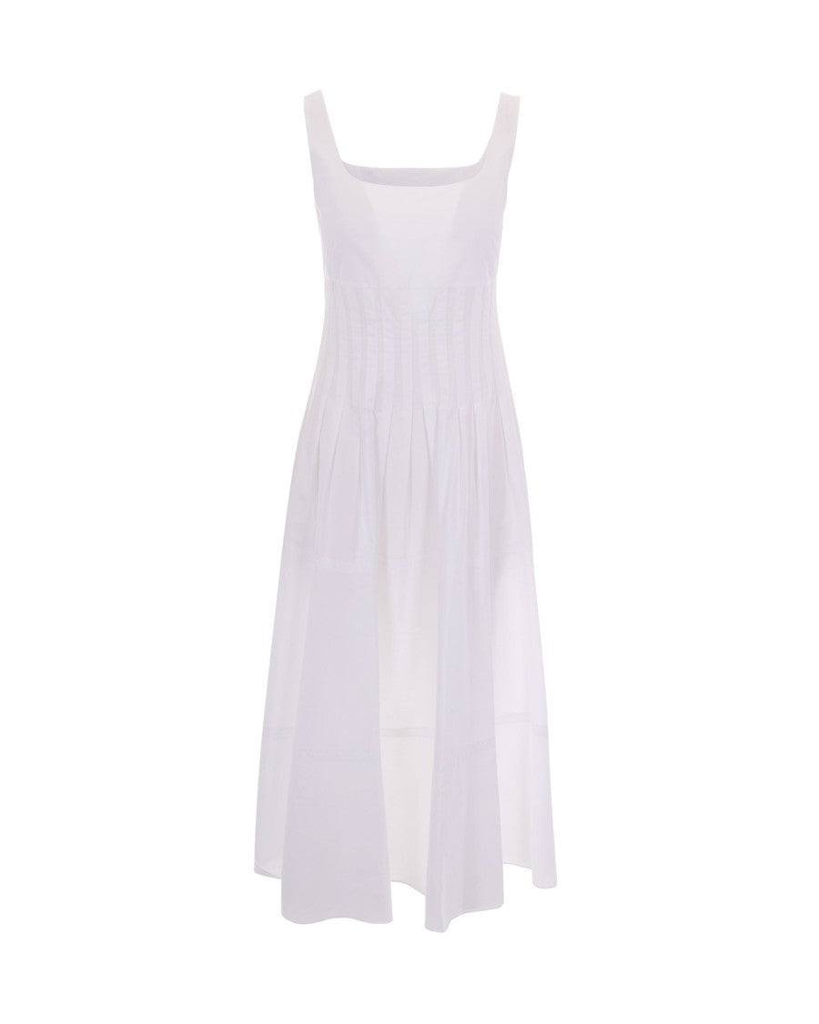Max Mara Sleeveless Fit And Flare Maxi Dress With Corset Detail