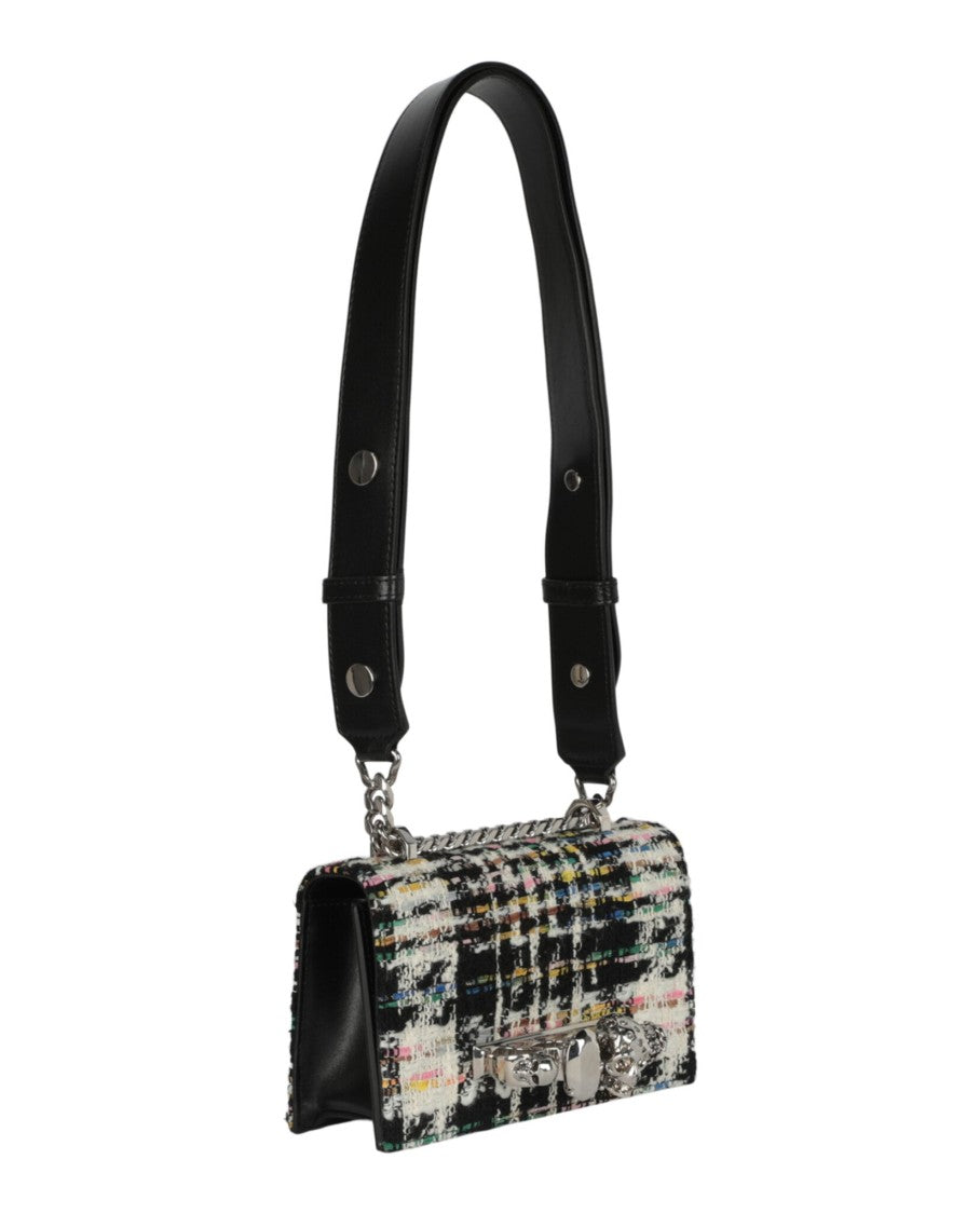 Alexander Mcqueen Mini Jewelled Tweed Shoulder Bag