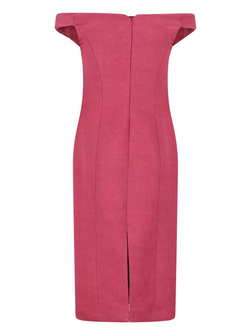 Calvin Klein Midi Dress With Sweetheart Neckline