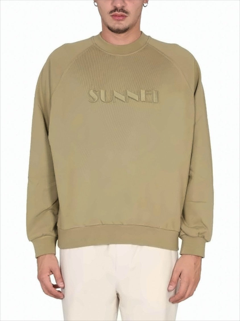 Sunnei Relaxed Fit Long-Sleeve Sweatshirt With Raised Logo