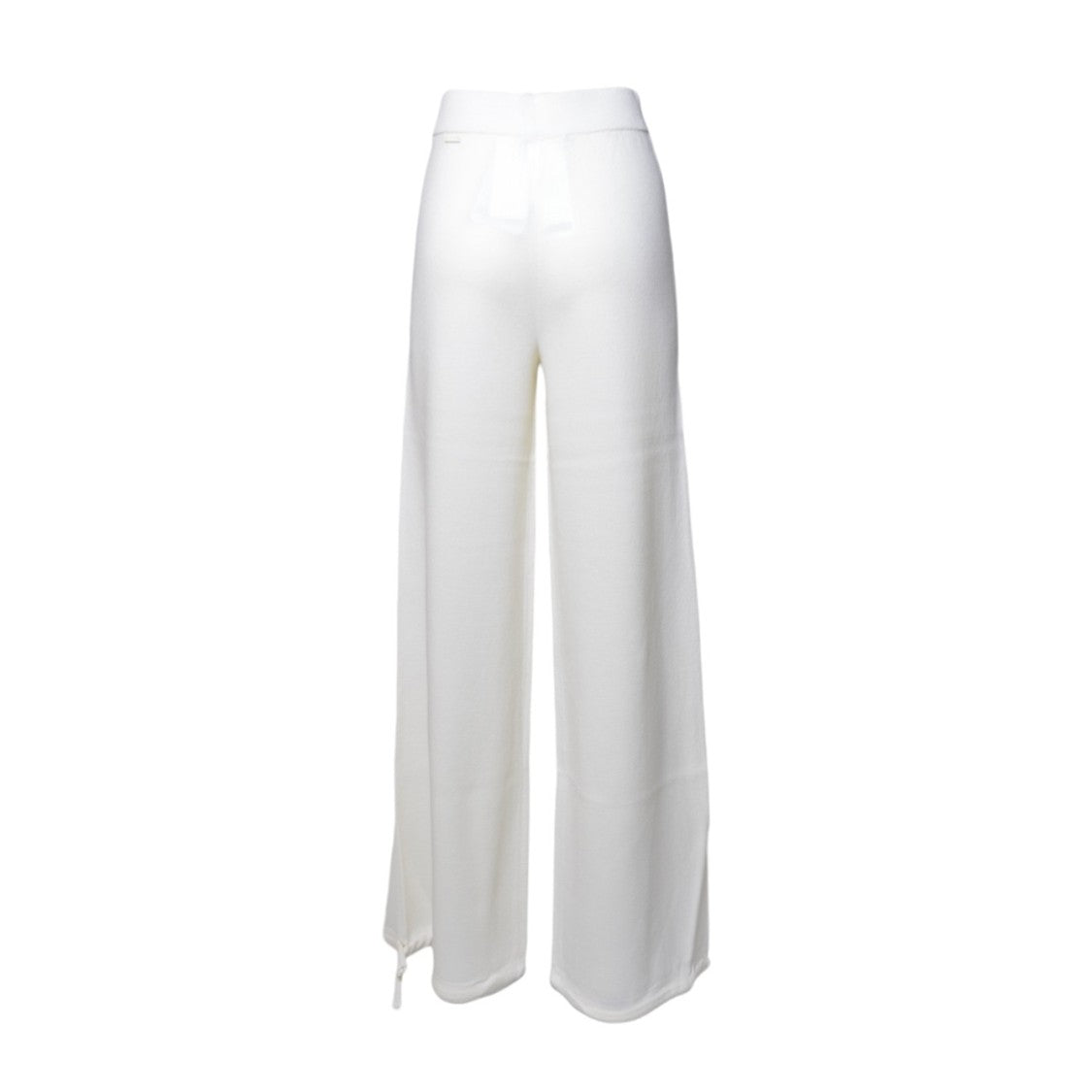 Max Mara High-Waisted Wide-Leg Pants With Drawstring Waist In Soft Virgin Wool
