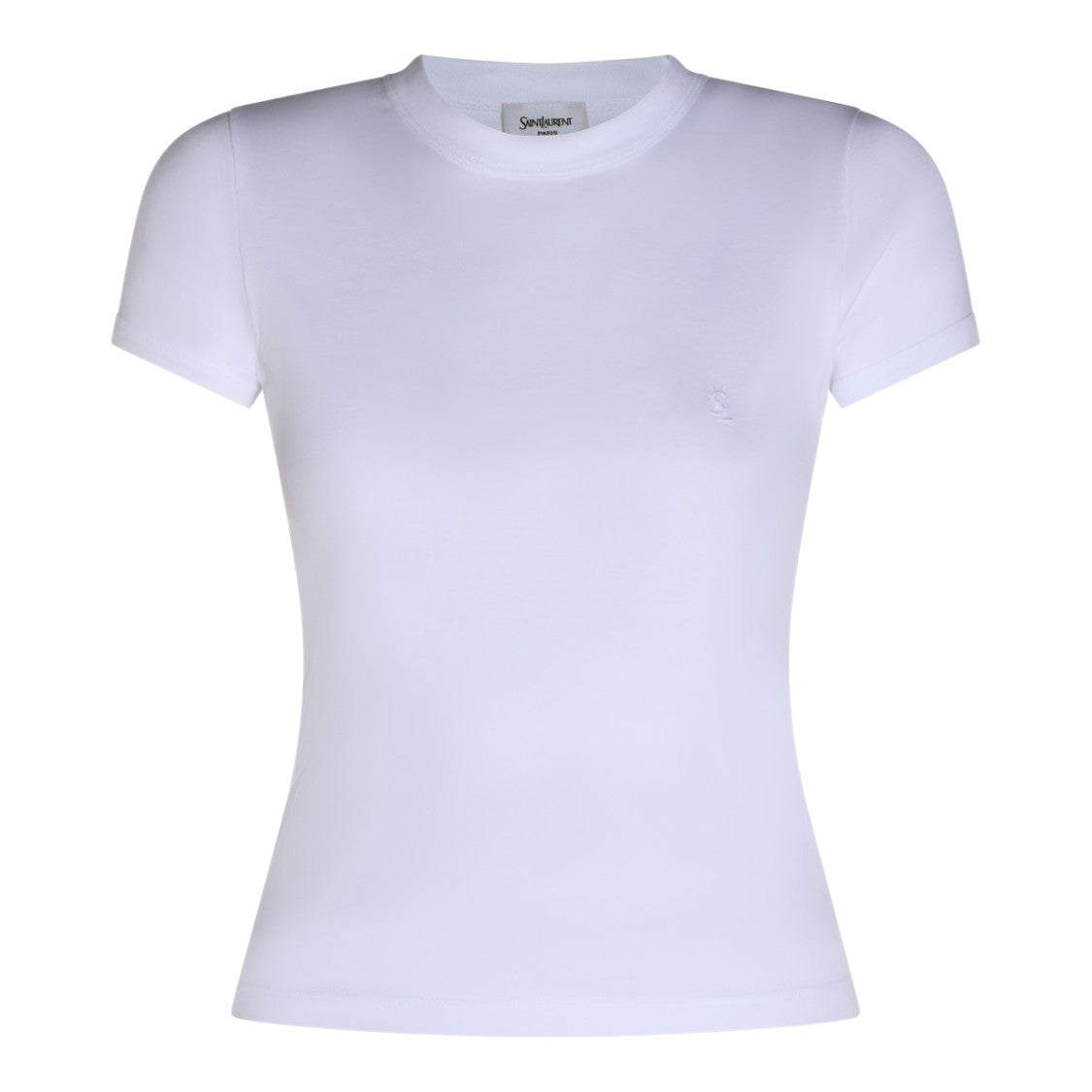 Saint Laurent White Cotton T-Shirt