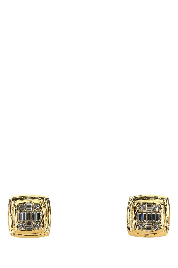 Amina Muaddi Embellished Metal Jeanne Earrings