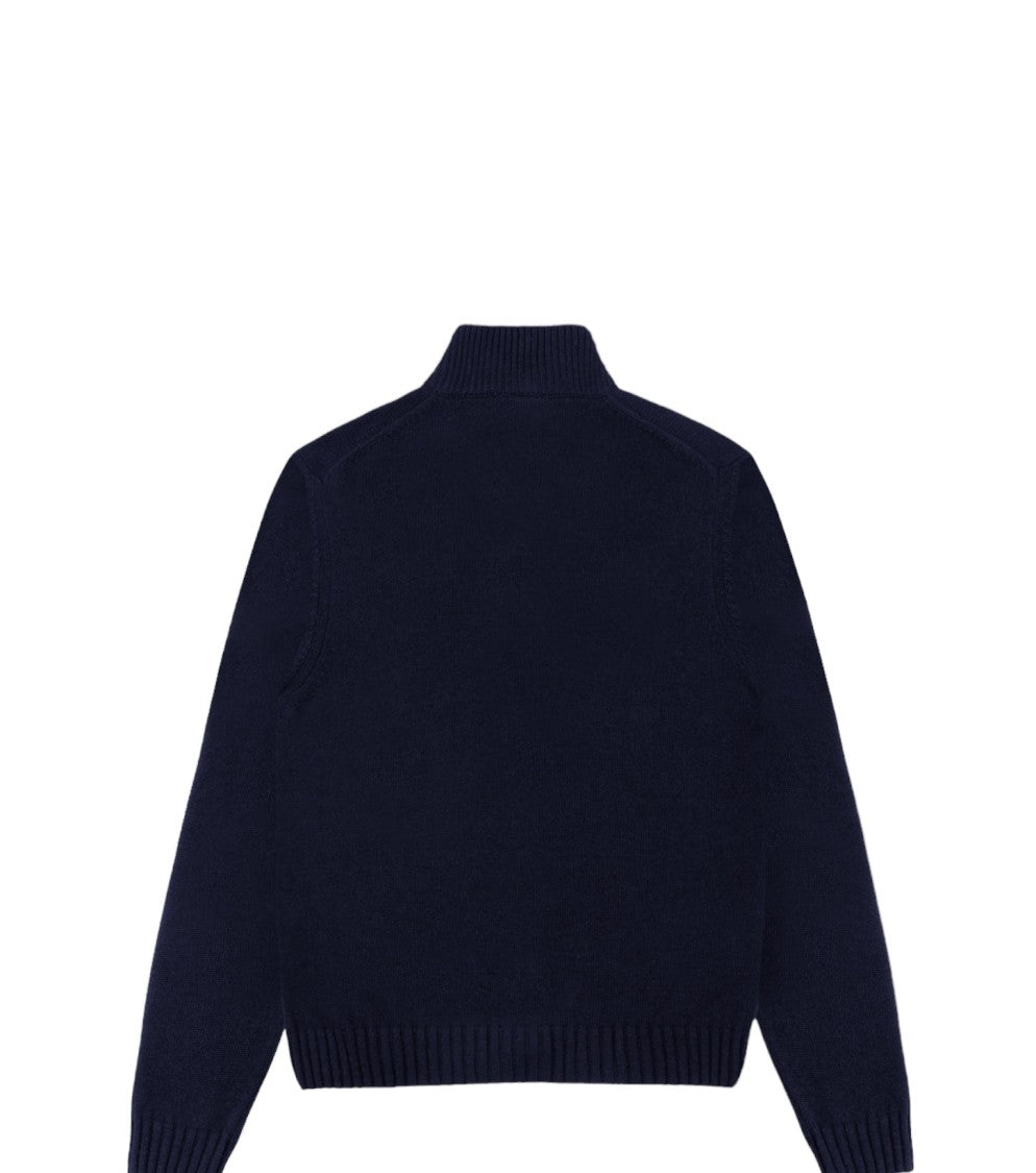 Colmar High Collar Full Zip Cashmere-Wool Pullover