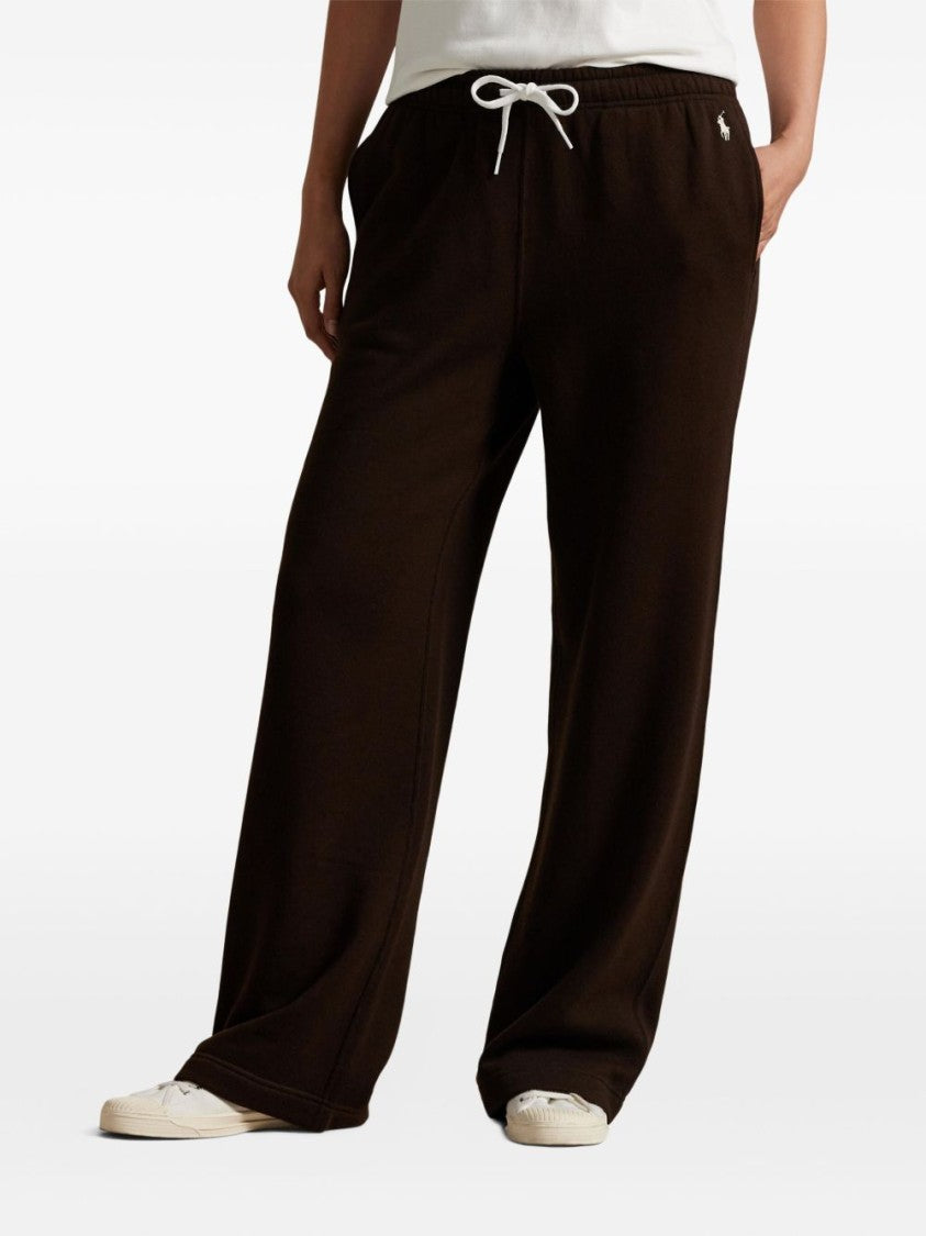 Polo Ralph Lauren Wide-Leg Brown Trousers With Elastic Waistb