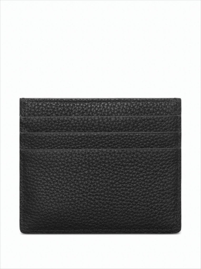 Burberry Textured Calf Leather Card Wallet