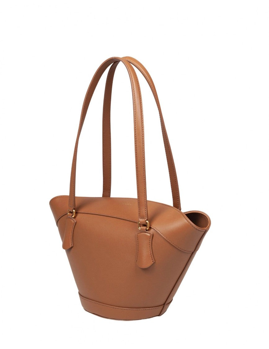 Dolce & Gabbana Caramel-Color Leather Coffa Capri Bag