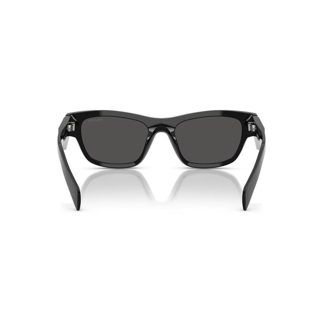Prada 0Pr B09s Bold Rectangular Frame Black Acetate Sunglasses