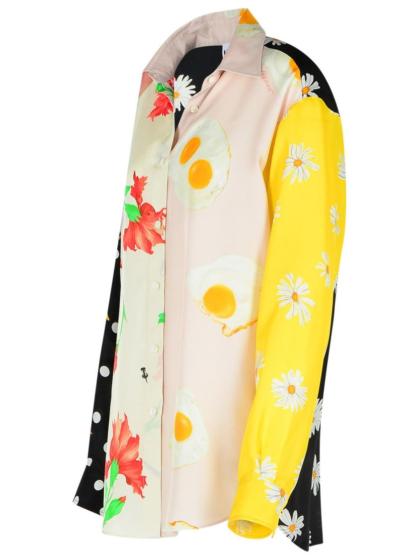 Moschino 'Patchwork' Multicolor Silk Shirt