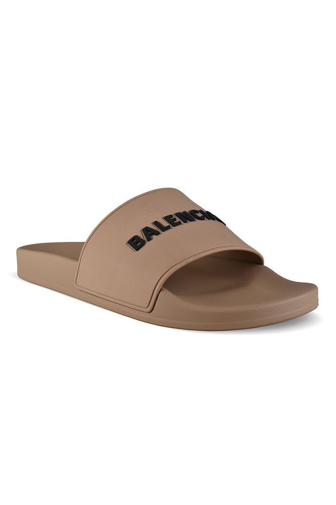 Balenciaga Beige Rubber Pool Sandals