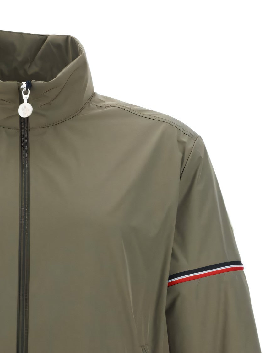 Moncler Green Jacket With High Collar