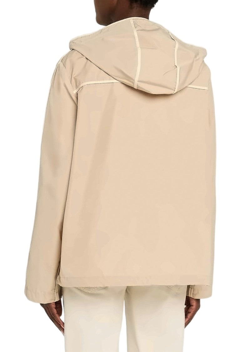 Moncler Minimalist Hooded Moncler Jacket With Subtle Piping