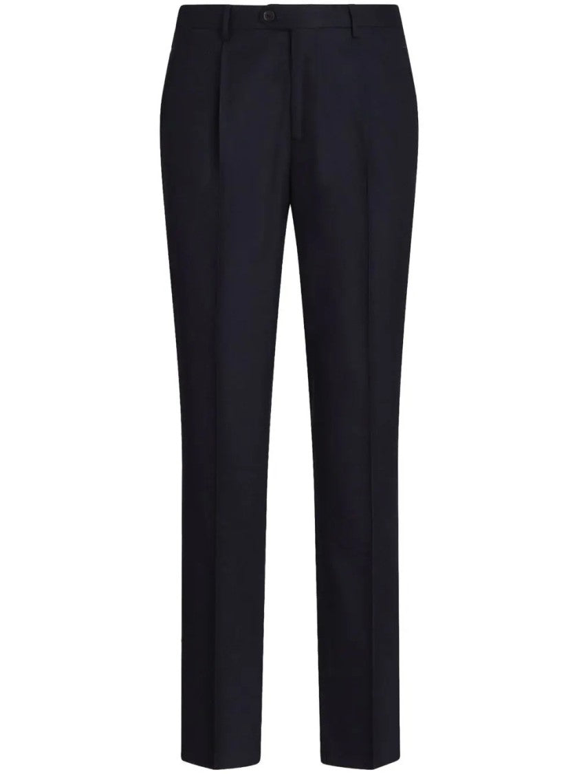 Etro Tailored Black Pleated Trousers