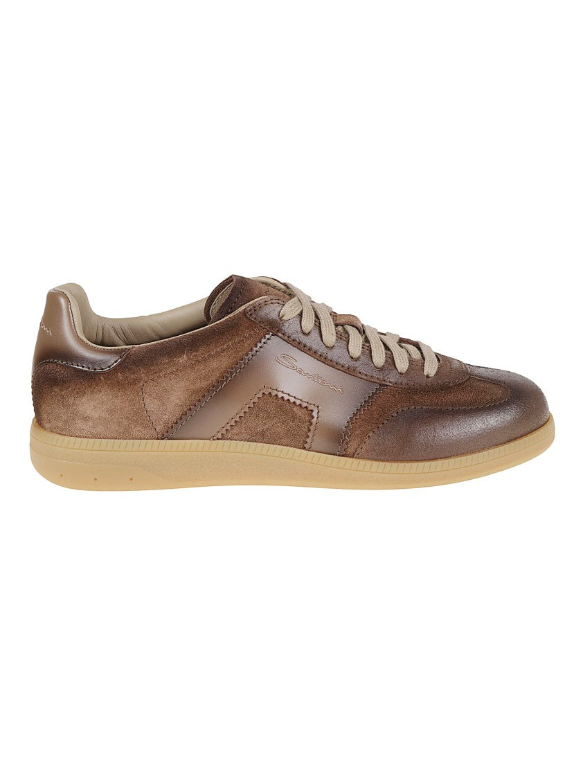 Santoni Dbs Oly Low-Top Calf Leather Sneakers