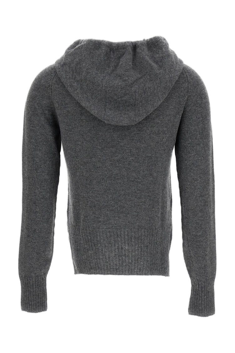 Simone Rocha Cashmere Hoodie With Pearl And Crystal Embroidery