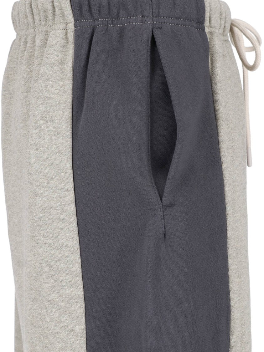 Fear Of God Essentials Grey Cotton Panel Design Wide-Leg Sweatpants