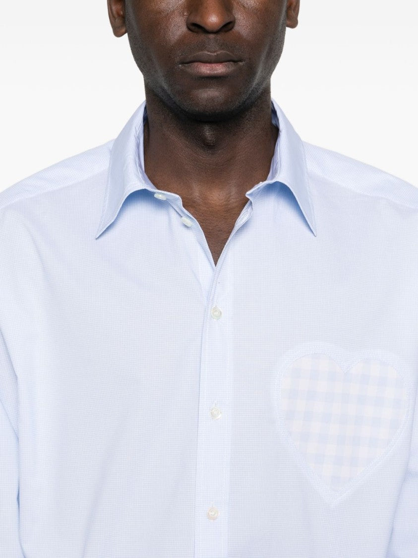 Moschino Silk And Nylon Point Collar Shirt