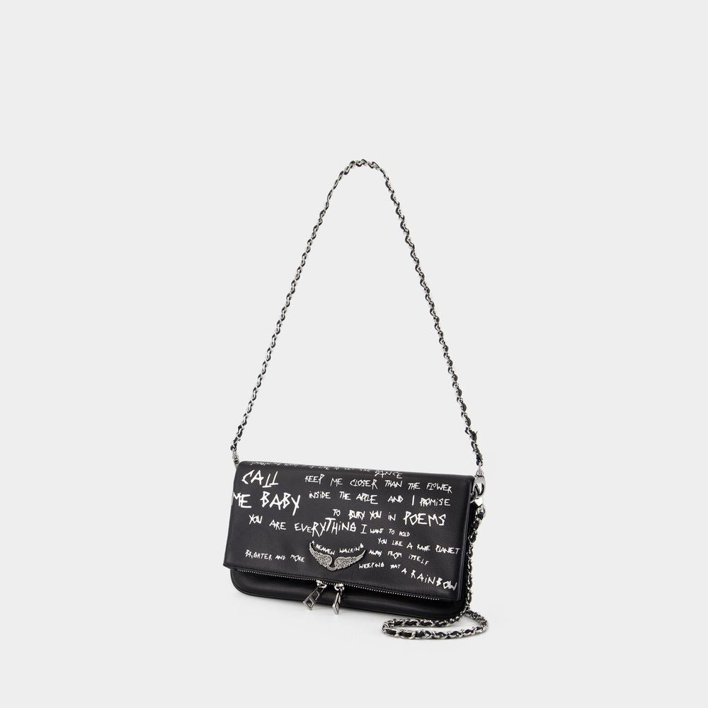 Zadig & Voltaire Rock Graffiti Crossbody - Calfskin - Black