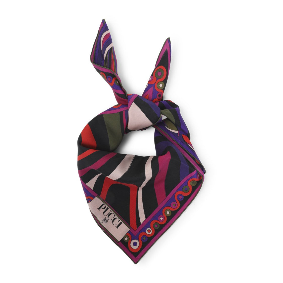 Pucci Multicolor Abstract Silk Foulard