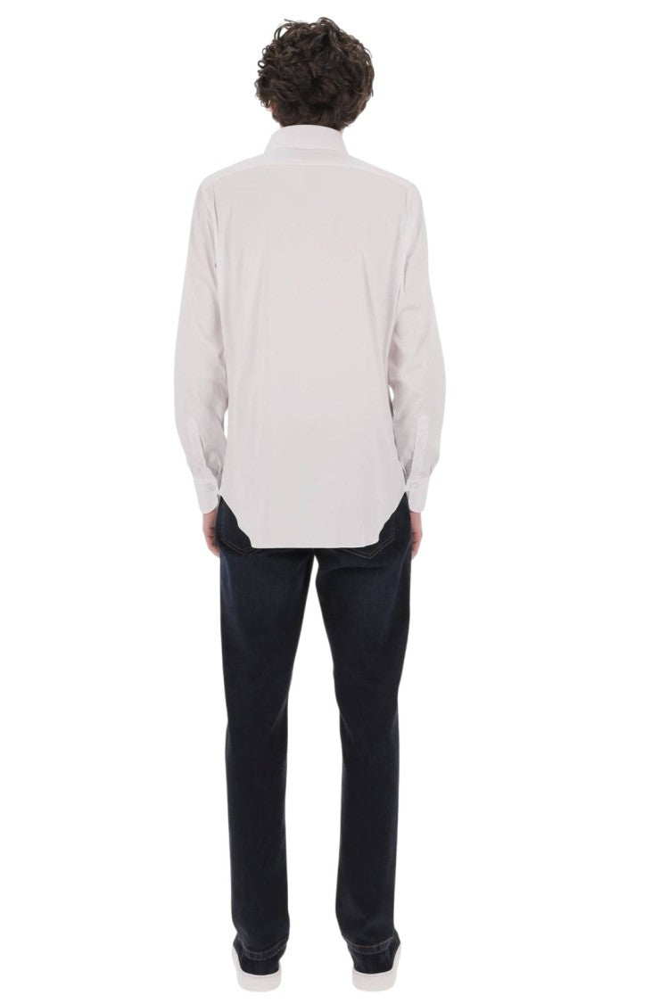 Finamore Napoli Poplin Stretch Cotton Shirt