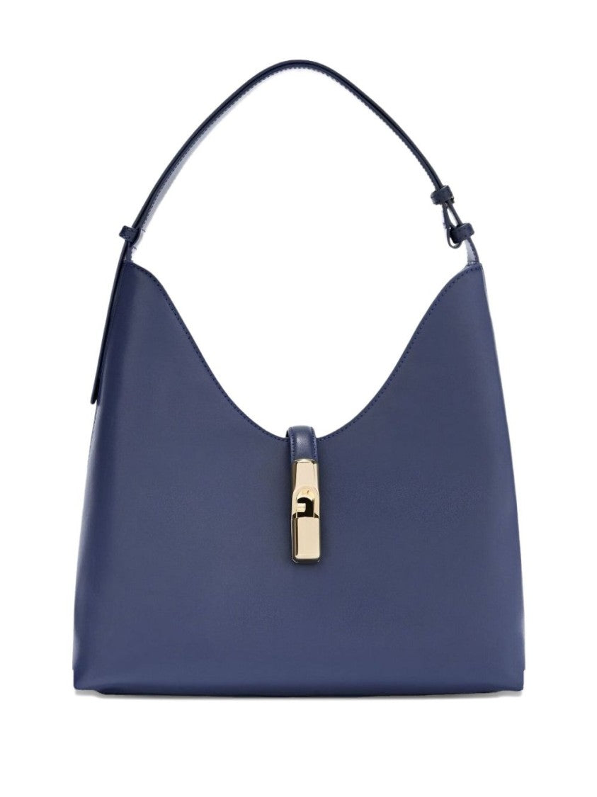 Furla Structured Handbag With Gold-Tone Clasp Detail