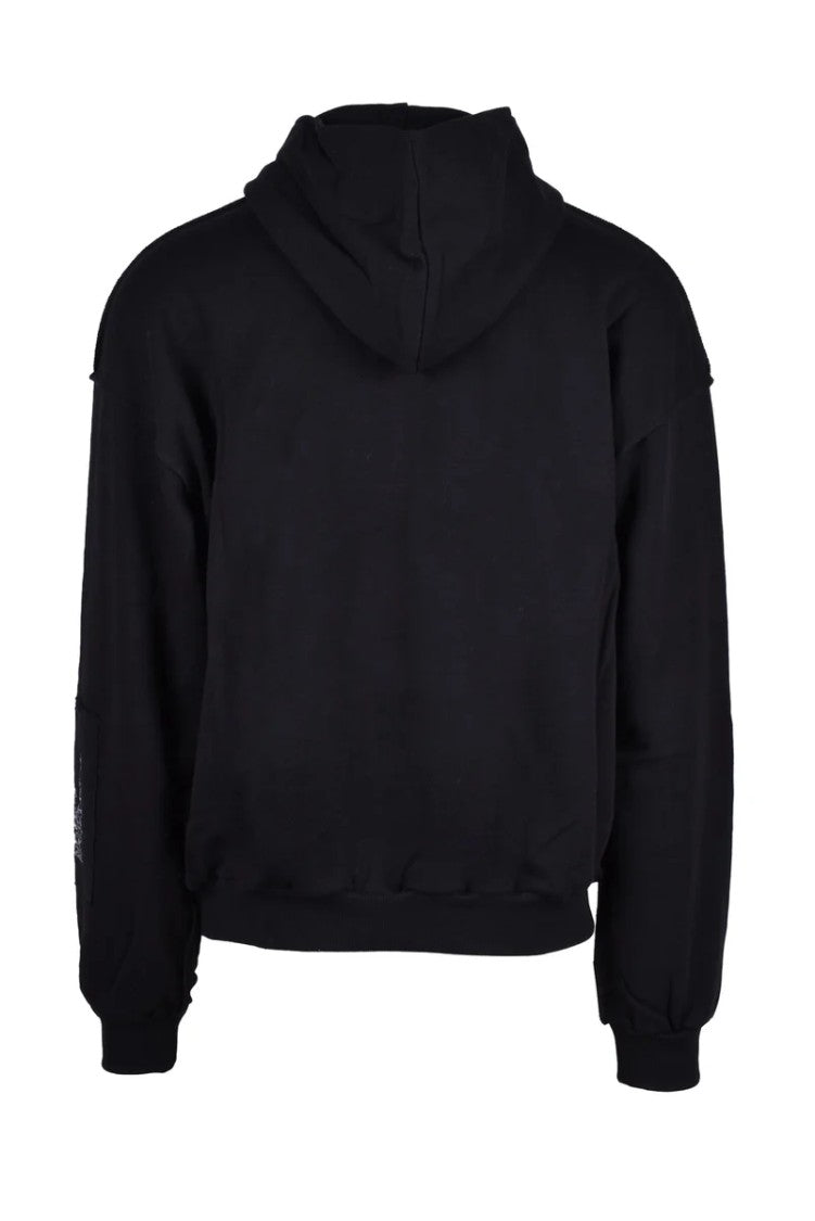 Takeshy Kurosawa Black Hooded Cotton Sweatshirt