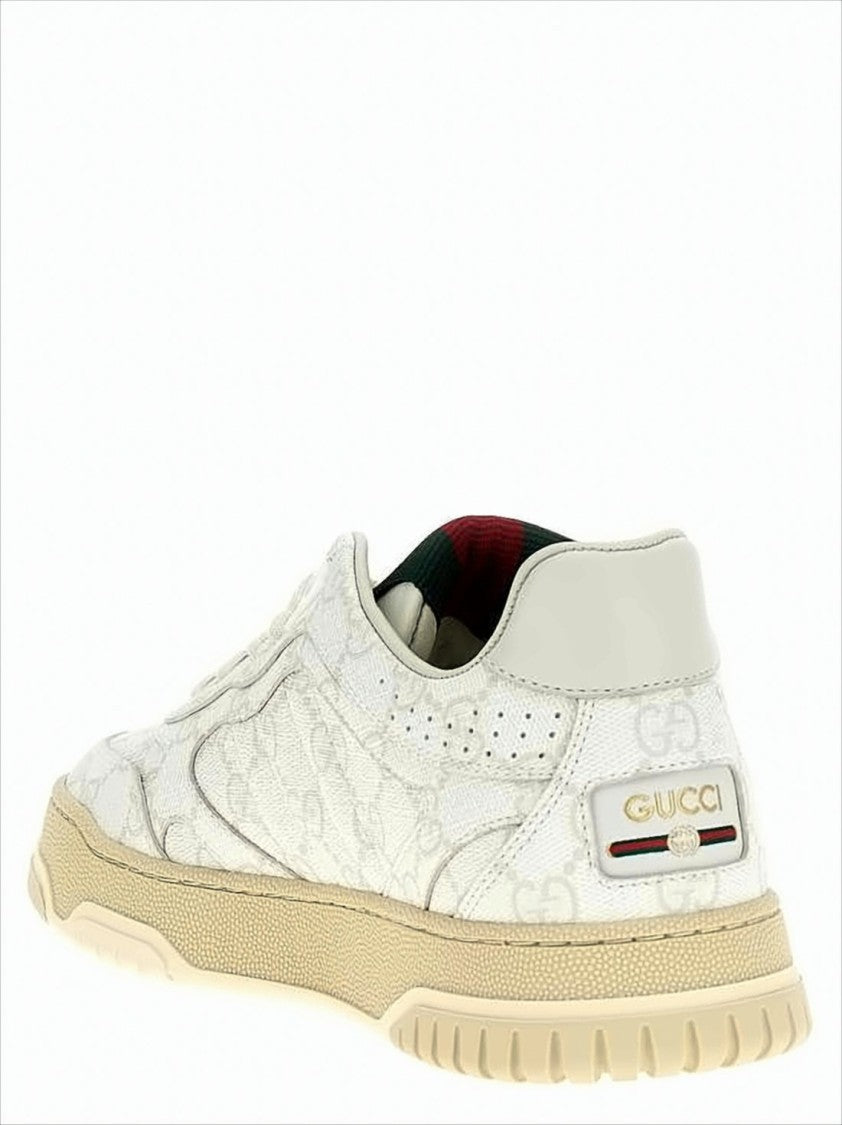 Gucci Canvas Sneakers With Monogram Pattern
