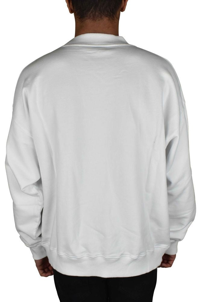 Off-White Slim Fit White Sweatshirt With Iconic Logo Design