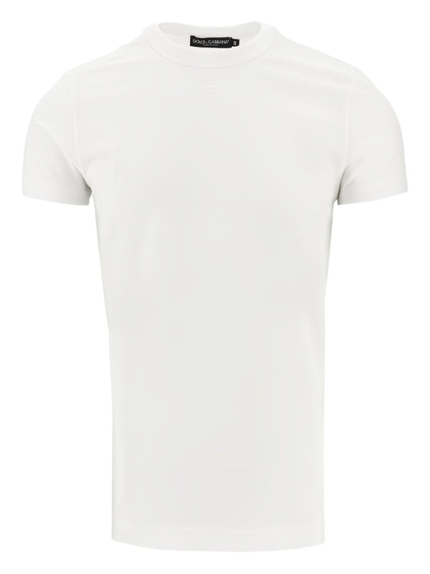 Dolce & Gabbana Short Sleeve Cotton-Blend Crew Neck T-Shirt