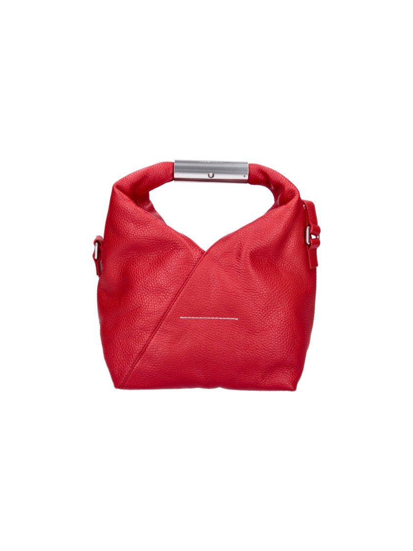 Mm6 By Maison Margiela Red Calf Leather Japanese Shoulder Bag