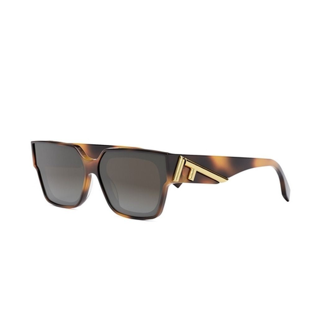 Fendi Fe40099i Oversized Square Tortoiseshell Sunglasses