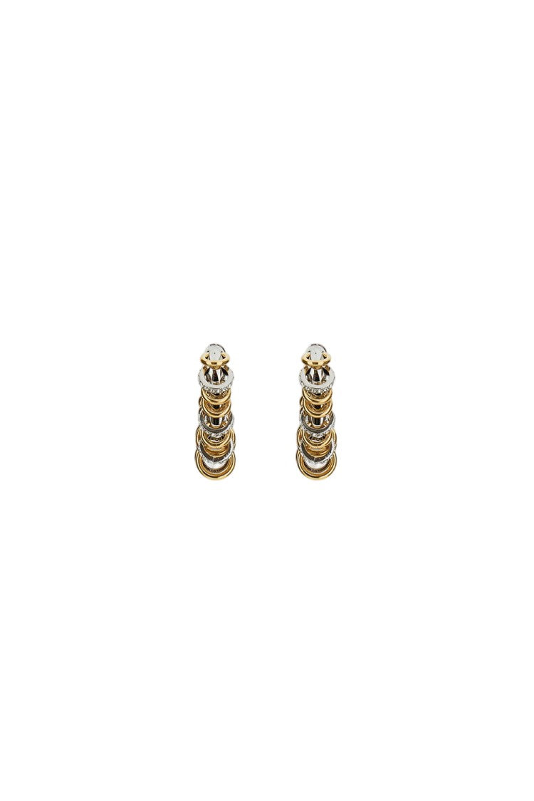 Rabanne Silver/Gold Small Punk Xl Link Earrings