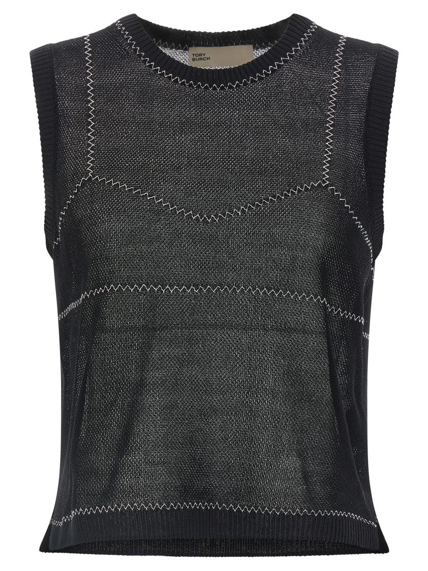 Tory Burch Semi-Transparent Mesh Top