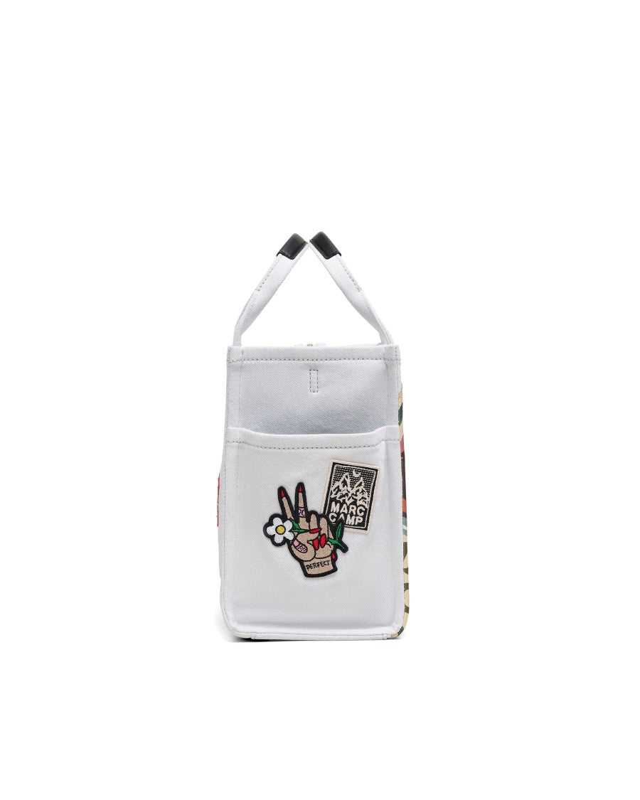 Marc Jacobs Patchwork Denim Tote Bag With Adjustable Strap