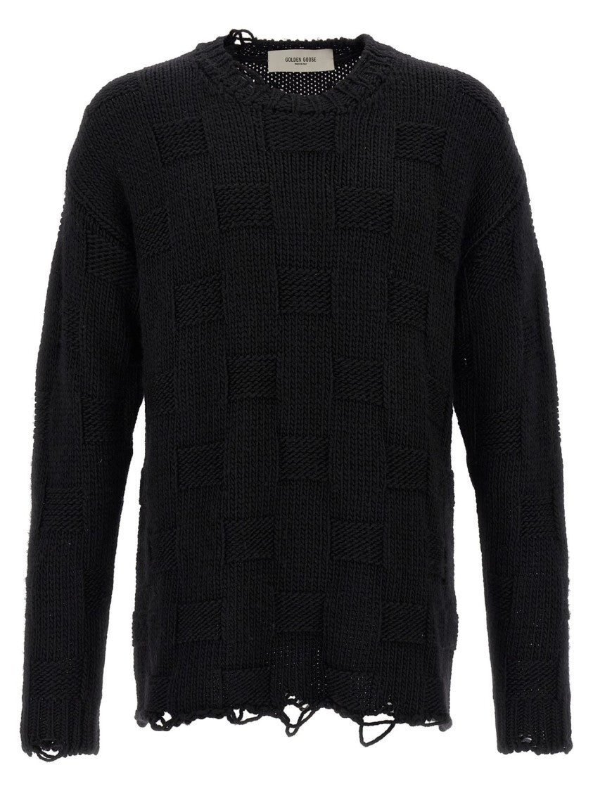 Golden Goose Boxy Crewneck Wool Knit Sweater